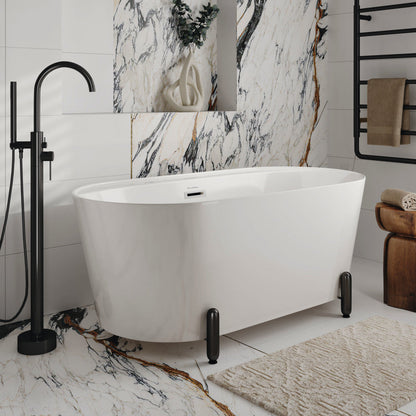Swiss Madison Monaco 59" Freestanding Bathtub with Matte Black Stand