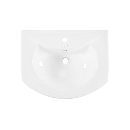 Swiss Madison Chateau Pedestal Bathroom Sink Round Single Faucet Hole