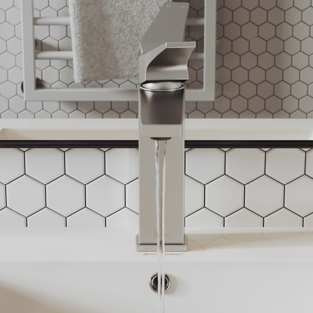 Swiss Madison Voltaire Single Hole, Single-Handle, Bathroom Faucet in Brushed Nickel