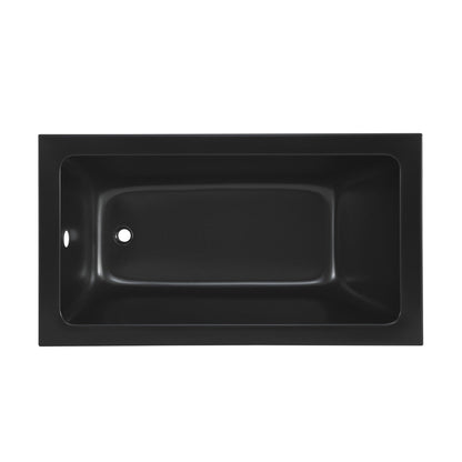 Swiss Madison Voltaire 54" x 30" Reversible Drain Drop-In Bathtub in Matte Black