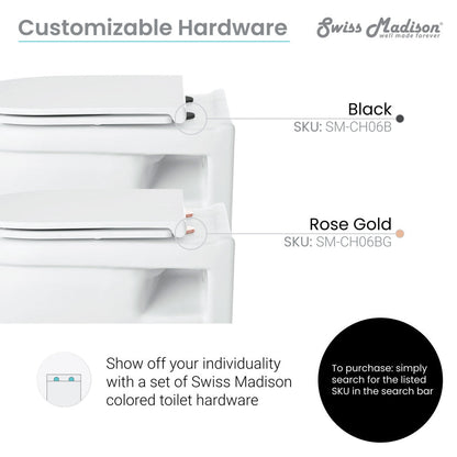 Swiss Madison Ivy Wall-Hung Elongated Toilet Bowl Only in Matte White