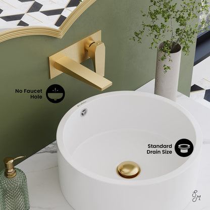 Swiss Madison Monaco 36" Floating Bathroom Shelf with Vessel Sink in White Marble