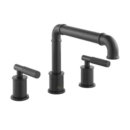 Swiss Madison Avallon 8 in. Widespread, Sleek Handle, Bathroom Faucet in Matte Black