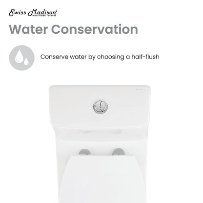 Swiss Madison Avallon One-Piece Elongated Dual Flush-Toilet 1.1/1.6 gpf