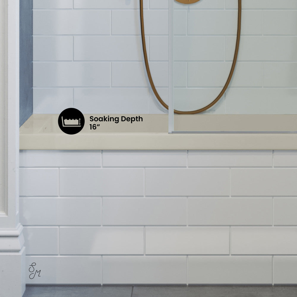 Swiss Madison Voltaire 48" x 32" Left-Hand Drain Alcove Bathtub in Bisque