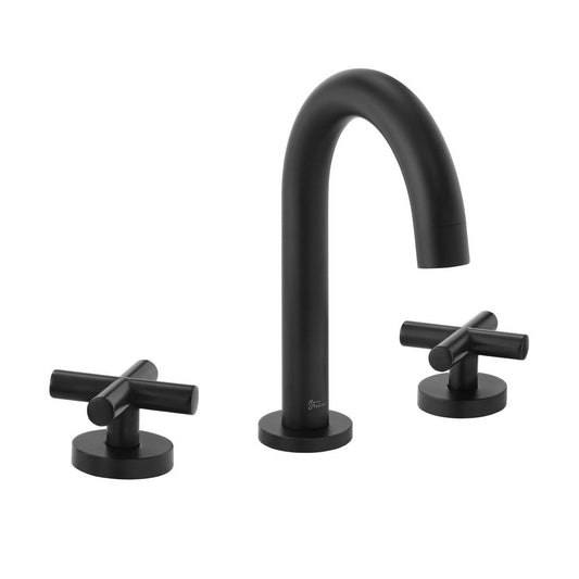 Swiss Madison Ivy Courte 8 in. Widespread, Cross Handle, Bathroom Faucet in Matte Black