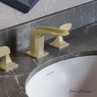 Swiss Madison Chateau 8 in. Widespread, 2-Handle, Bathroom Faucet in Brushed Gold