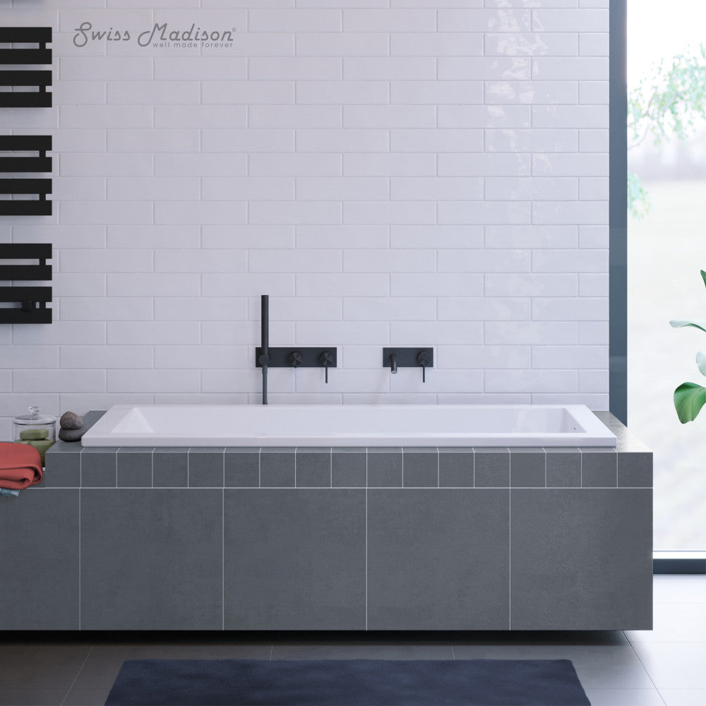 Swiss Madison Voltaire 48" x 32" Reversible Drain Drop-In Bathtub
