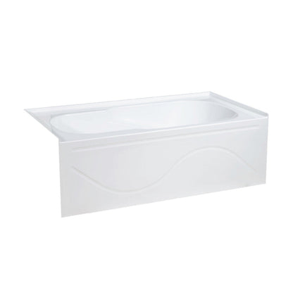 Swiss Madison Ivy 60" x 30" Left-Hand Drain Alcove Bathtub with Apron