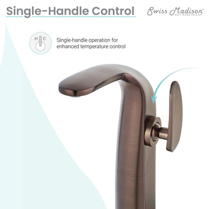 Swiss Madison Chateau Single Hole, Single-Handle, High Arc Bathroom Faucet in Oil Rubbed Bronze