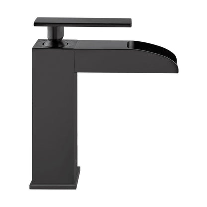 Swiss Madison Concorde Single Hole, Single-Handle, Waterfall Bathroom Faucet in Matte Black