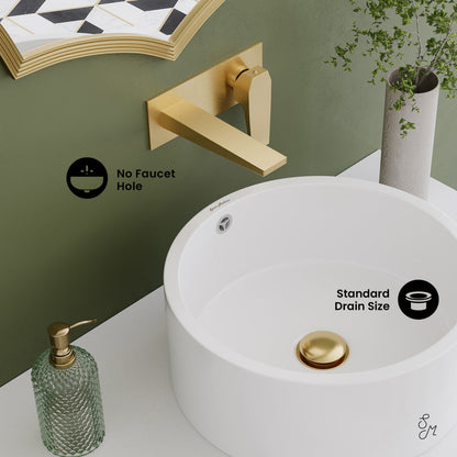 Swiss Madison Monaco 36" Floating Bathroom Shelf with Vessel Sink in Glossy White