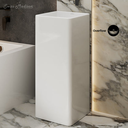 Swiss Madison Claire One-Piece Pedestal Sink