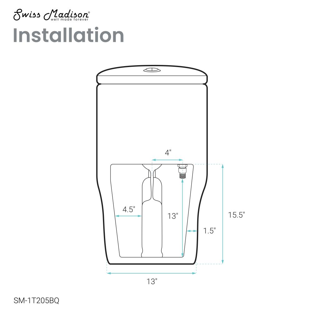 Swiss Madison Sublime One-Piece Elongated Dual-Flush Toilet in Bisque 1.1/1.6 gpf