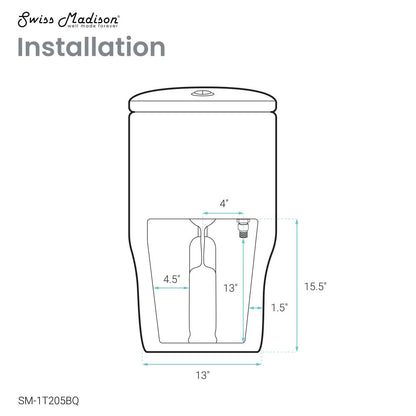 Swiss Madison Sublime One-Piece Elongated Dual-Flush Toilet in Bisque 1.1/1.6 gpf