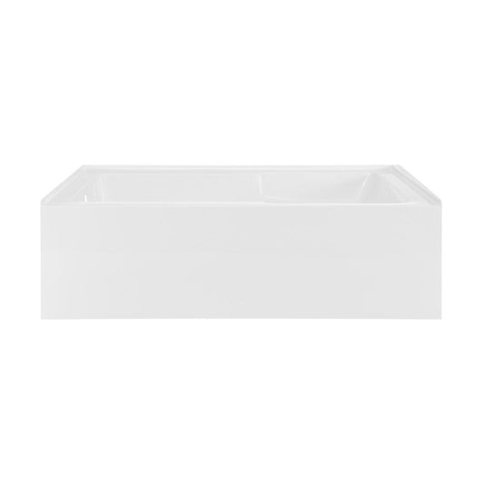 Swiss Madison Voltaire 72" x 36" Left-Hand Drain Alcove Bathtub with Apron and Armrest