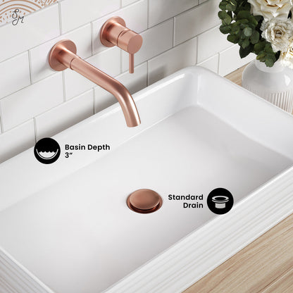 Swiss Madison Adour 25'' Vessel Sink in White