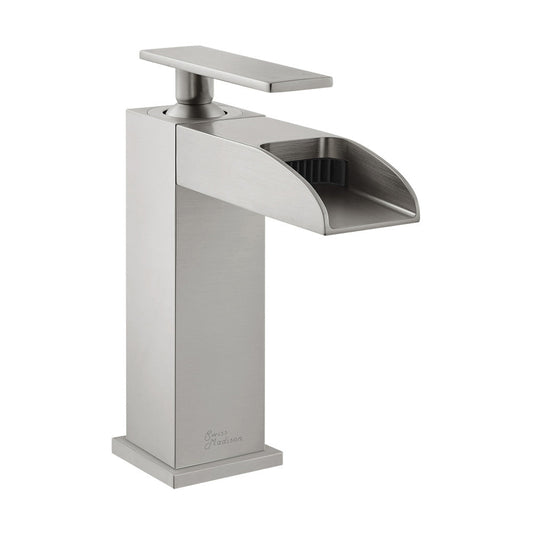 Swiss Madison Concorde Single Hole, Single-Handle, Waterfall Bathroom Faucet in Brushed Nickel