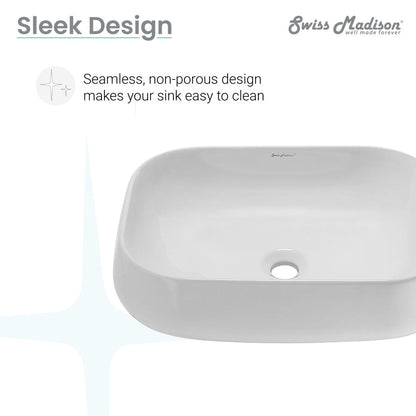 Swiss Madison Chateau 22 Square Ceramic Vessel Sink