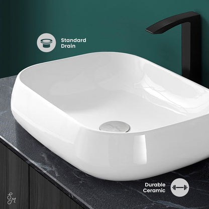 Swiss Madison Chateau 22 Square Ceramic Vessel Sink