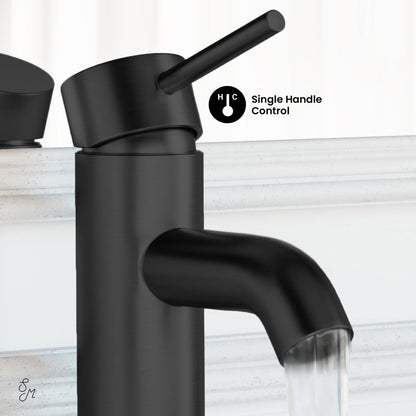 Swiss Madison Ivy Single Hole, Single-Handle, Bathroom Faucet in Matte Black