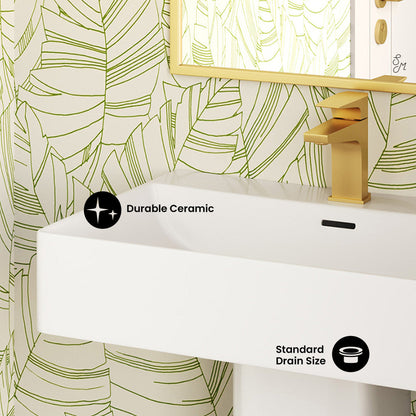 Swiss Madison Concorde Square Two-Piece Pedestal Sink