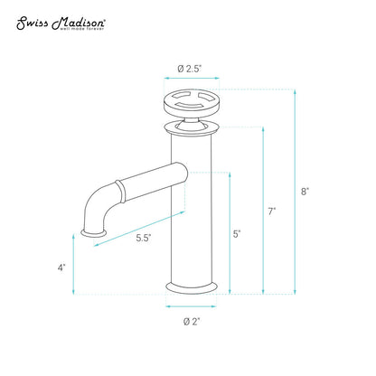 Swiss Madison Avallon Single Hole, Single-Handle Wheel, Bathroom Faucet in Chrome