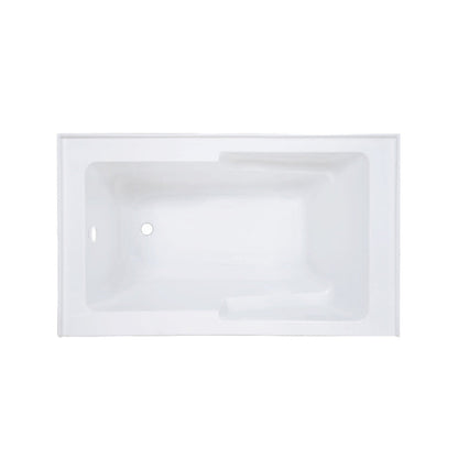 Swiss Madison Voltaire 54 x 30 Skirted Left Drain Soaking Alcove Bathtub in Glossy White with Integrated Armrest