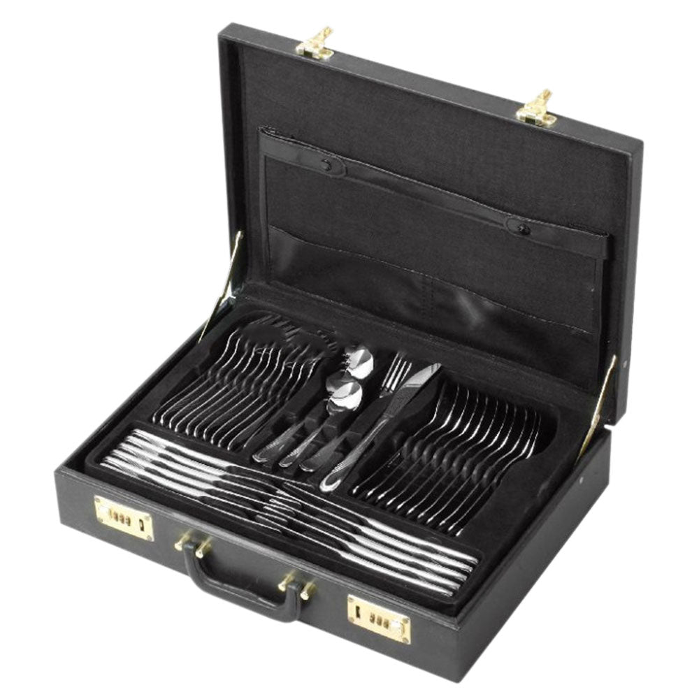 Maxima House NAPLES Stainless Steel Flatware set in a case, 72 pcs