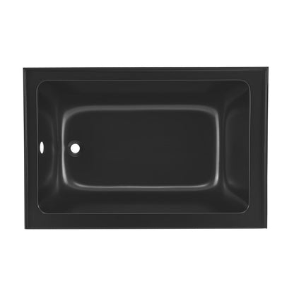 Swiss Madison Voltaire 48" x 32" Left-Hand Drain Alcove Bathtub with Apron in Matte Black