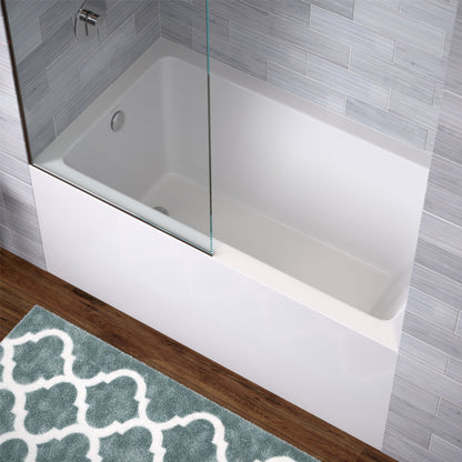 Swiss Madison Voltaire 54 x 30 Skirted Left Drain Soaking Alcove Bathtub in Glossy White