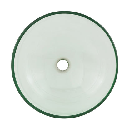 Swiss Madison Cascade 16.5 Glass Vessel Sink with Faucet, Clear