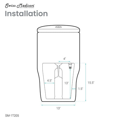 Swiss Madison Sublime One-Piece Elongated Toilet Dual-Flush 1.1/1.6 gpf