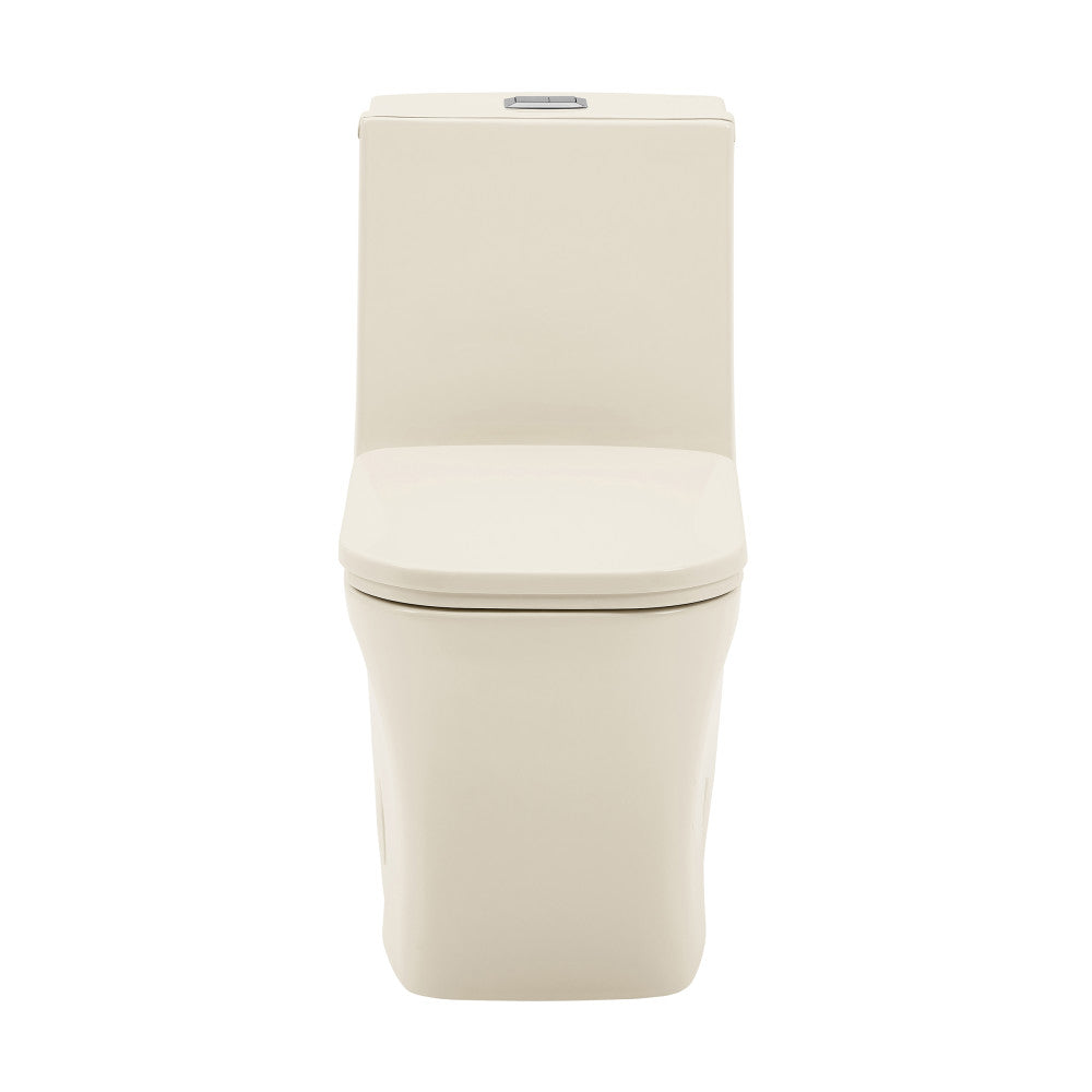 Swiss Madison Concorde One Piece Square Toilet Dual Flush 1.1/1.6 gpf in Bisque
