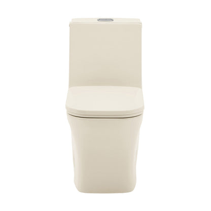 Swiss Madison Concorde One Piece Square Toilet Dual Flush 1.1/1.6 gpf in Bisque
