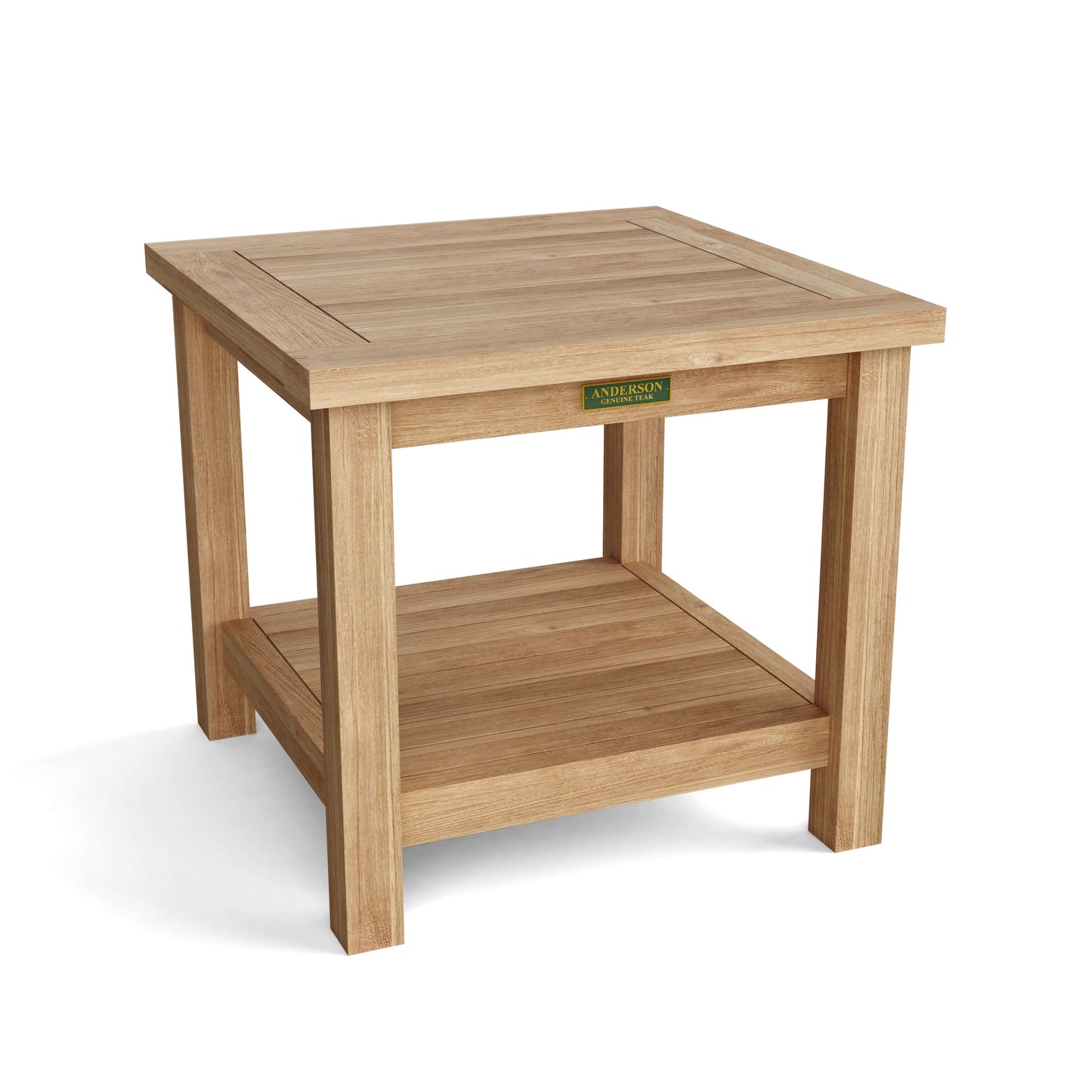 Anderson Teak 22" Square 2-Tier Side Table