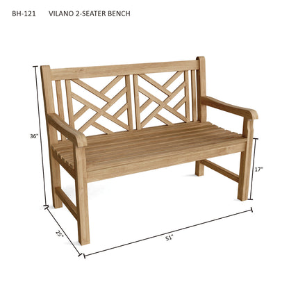 Anderson Teak Vilano 2-Seater Bench