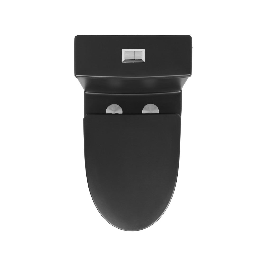 Swiss Madison Dreux One Piece Elongated Dual Flush Toilet with 0.95/1.26 GPF in Matte Black