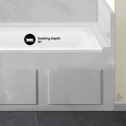 Swiss Madison Voltaire 60" x 32" Left-Hand Drain Alcove Bathtub