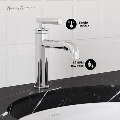 Swiss Madison Avallon Single Hole, Single-Handle Sleek, Bathroom Faucet in Chrome