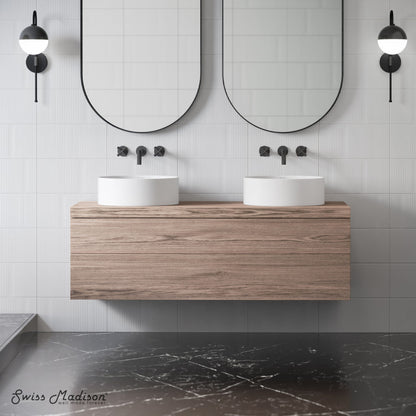 Swiss Madison Beau 16.5" Round Vessel Bathroom Sink in Matte White