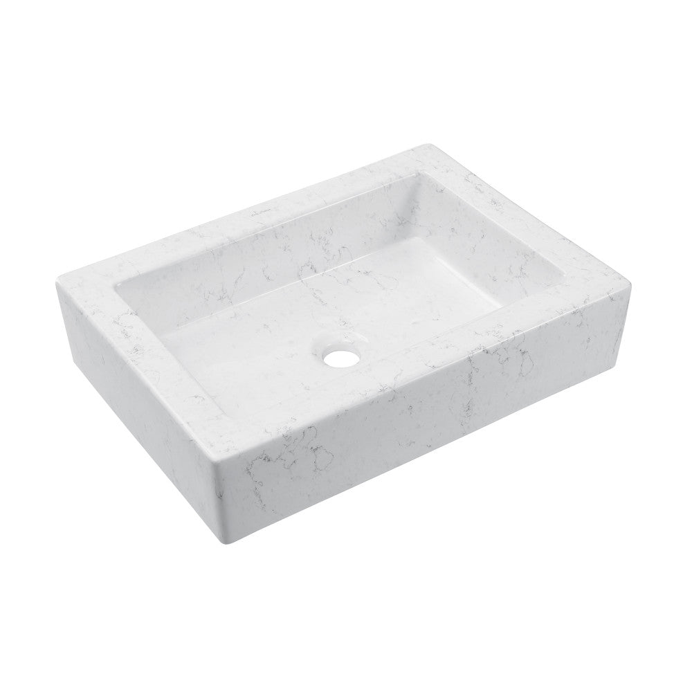 Swiss Madison Voltaire 22" Ceramic Vessel Bathroom Sink in Static White