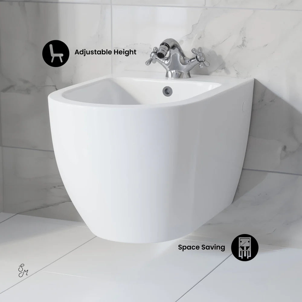Swiss Madison St. Tropez Wall Hung Bidet in Glossy White