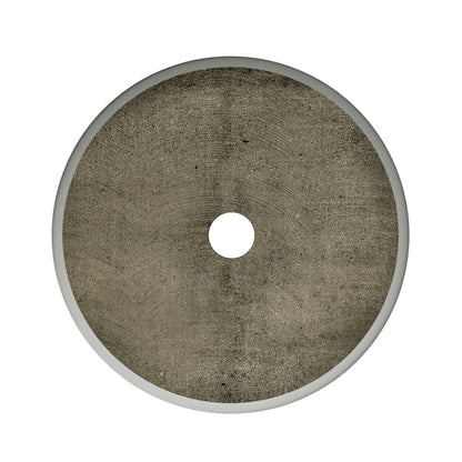 Swiss Madison Lisse 15" Round Concrete Vessel Bathroom Sink in Dark Grey