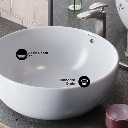 Swiss Madison Sublime Round Vessel Sink
