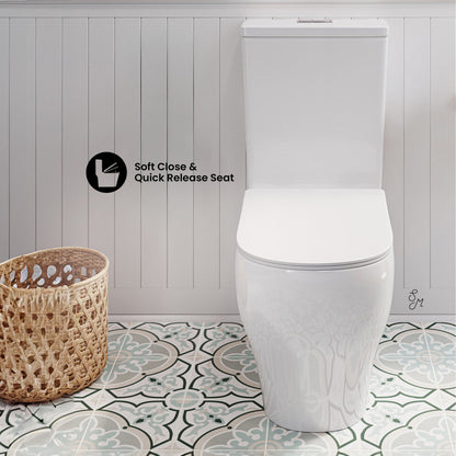 Swiss Madison Lune Two-Piece Elongated Toilet Dual-Flush 1.1/1.6 gpf
