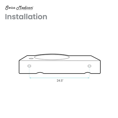 Swiss Madison Chateau 30" Right Side Faucet Wall-Mount Bathroom Sink