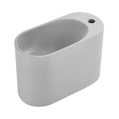Swiss Madison Terre 17.5" Right Side Faucet Wall-Mount Bathroom Sink in Pashmina Grey