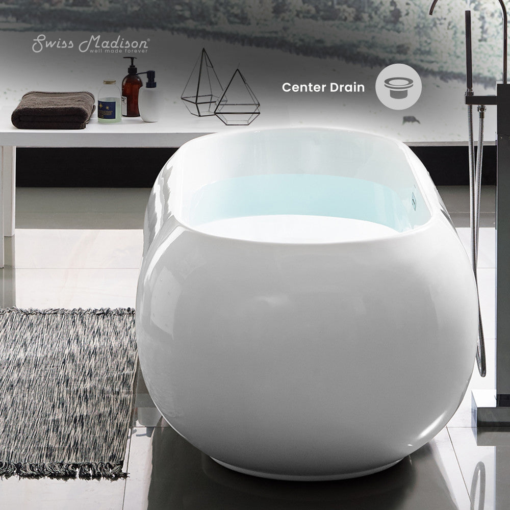 Swiss Madison Plaisir 63" Freestanding Bathtub