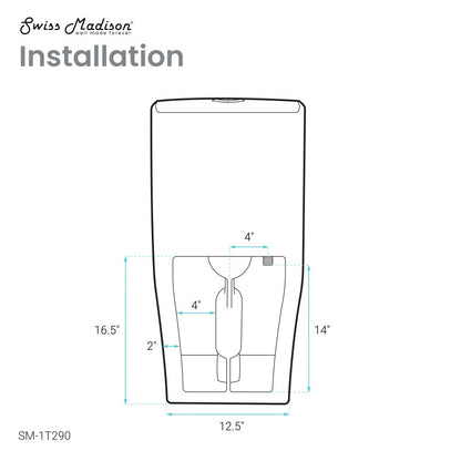 Swiss Madison Brusque One-Piece Square Toilet Dual-Flush 1.1/1.6 gpf